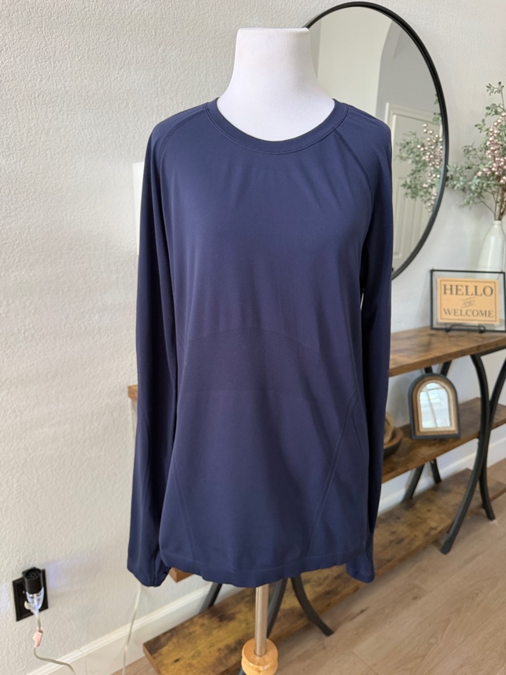 Athleta Navy Long Sleeve Performance Top